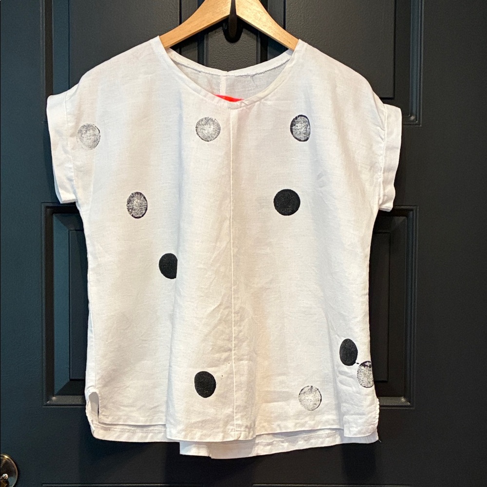 Tony Chestnut Dotty Linen Shirt